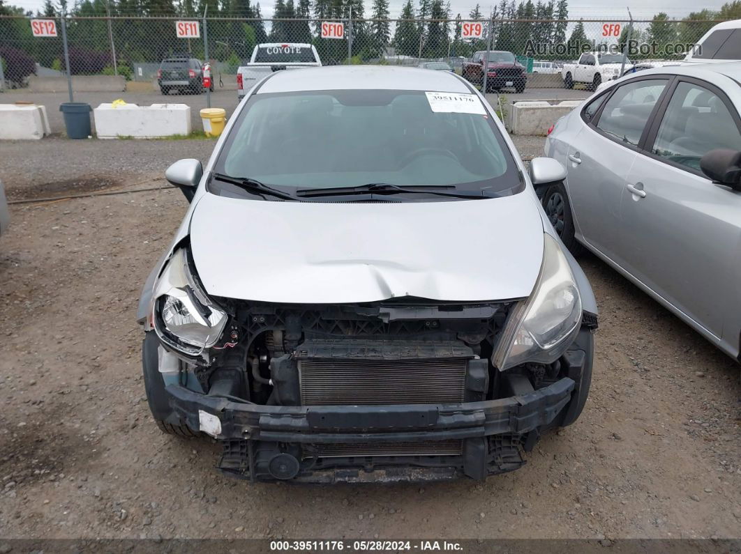 2014 Kia Rio Lx Silver vin: KNADM4A33E6354165