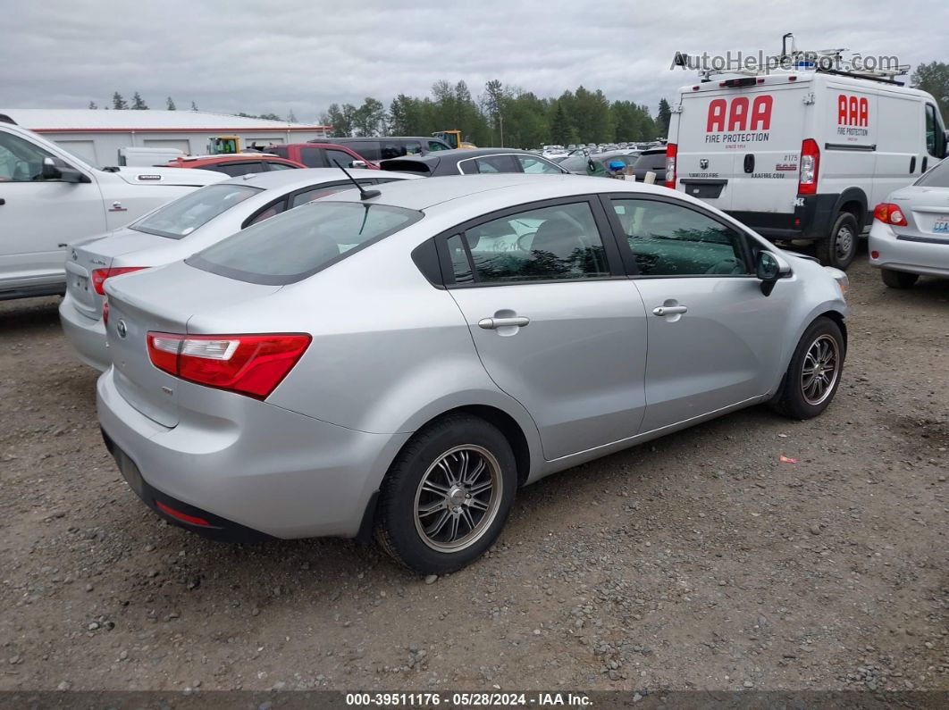 2014 Kia Rio Lx Silver vin: KNADM4A33E6354165