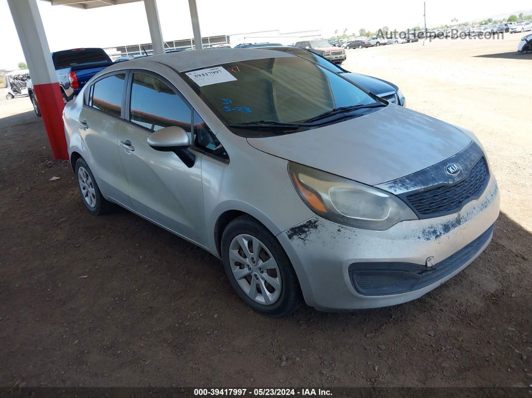 2014 Kia Rio Lx Silver vin: KNADM4A33E6384685