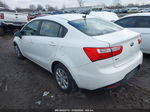 2014 Kia Rio Lx White vin: KNADM4A33E6395301