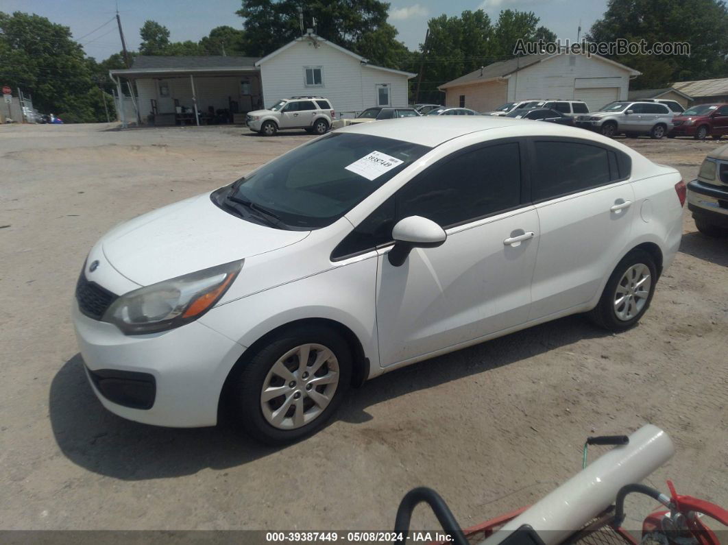 2014 Kia Rio Lx White vin: KNADM4A33E6404756