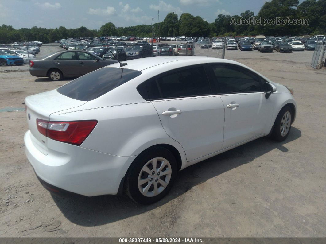 2014 Kia Rio Lx White vin: KNADM4A33E6404756