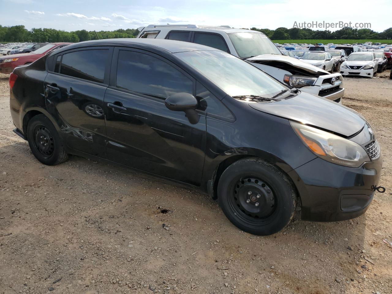 2014 Kia Rio Lx Black vin: KNADM4A33E6405616