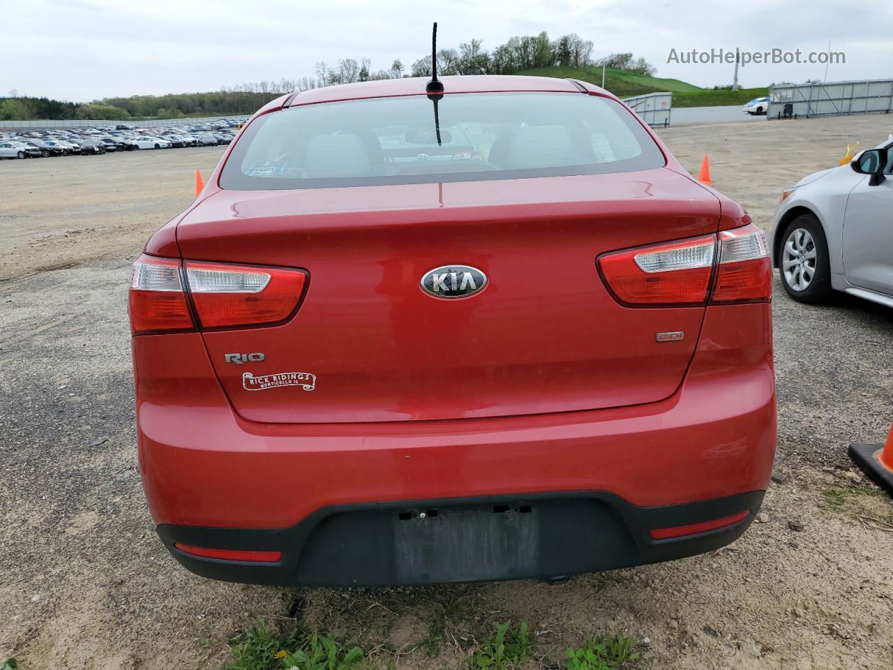 2014 Kia Rio Lx Red vin: KNADM4A33E6408676