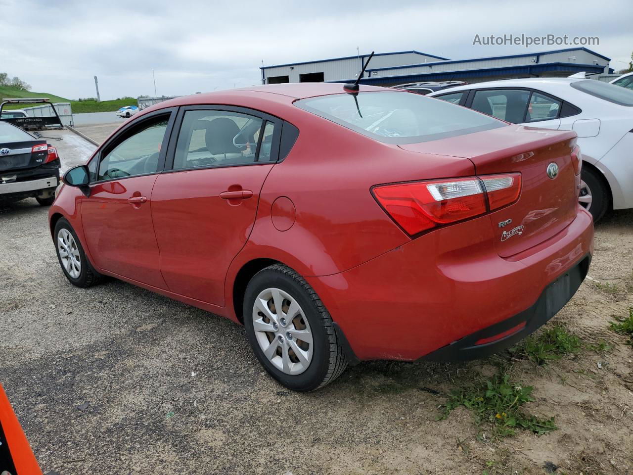 2014 Kia Rio Lx Red vin: KNADM4A33E6408676