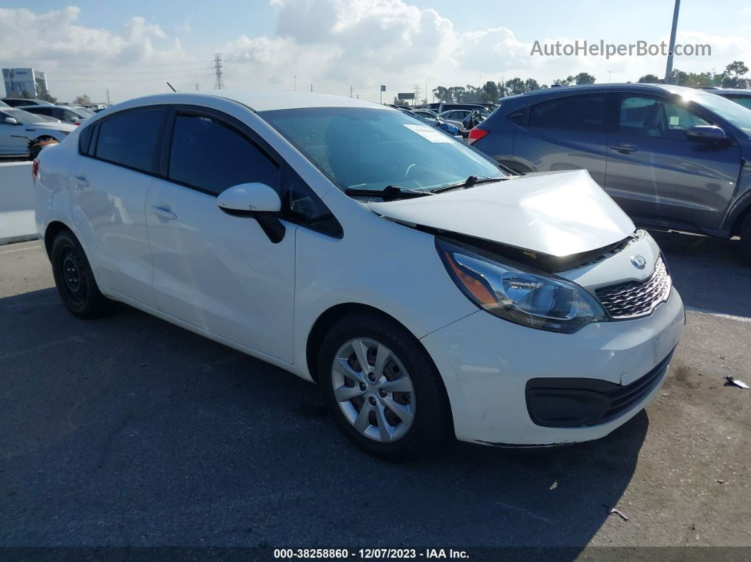 2014 Kia Rio Lx Белый vin: KNADM4A33E6414820