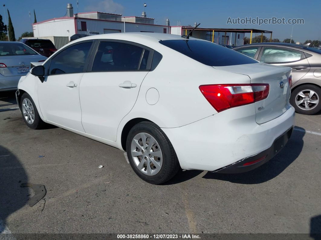 2014 Kia Rio Lx White vin: KNADM4A33E6414820