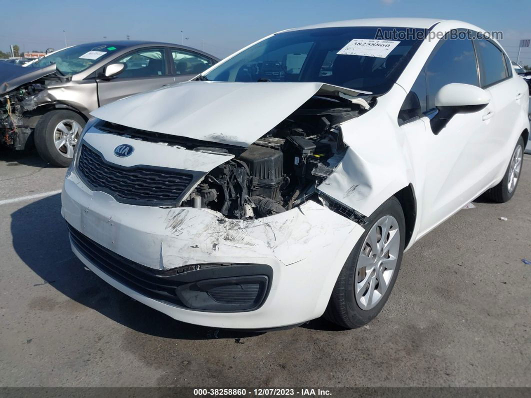 2014 Kia Rio Lx Белый vin: KNADM4A33E6414820