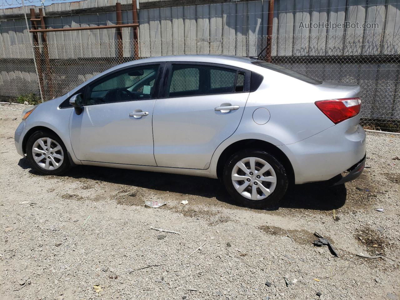 2013 Kia Rio Lx Silver vin: KNADM4A34D6104108