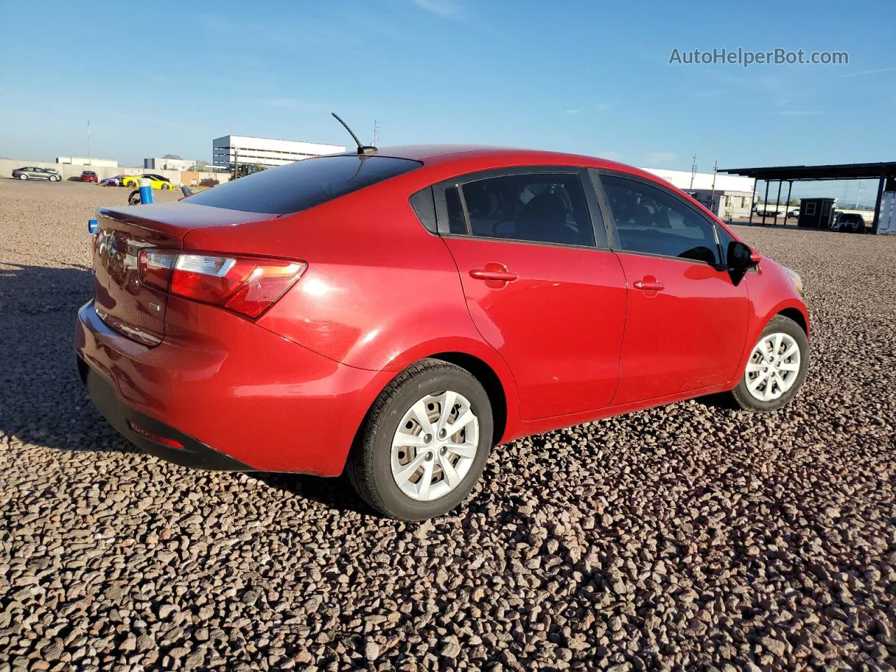 2013 Kia Rio Lx Red vin: KNADM4A34D6111298