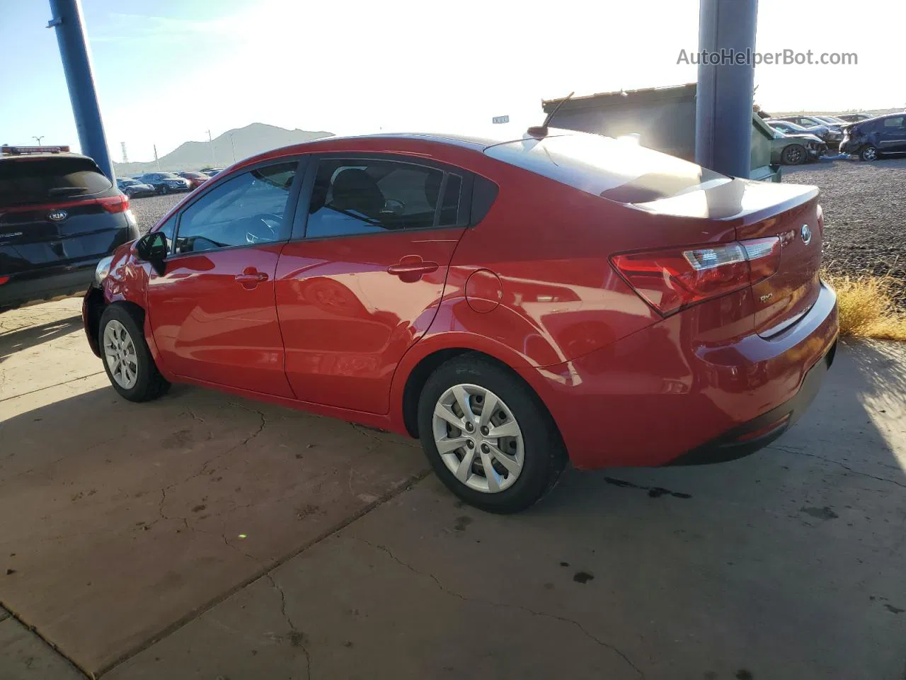 2013 Kia Rio Lx Red vin: KNADM4A34D6111298