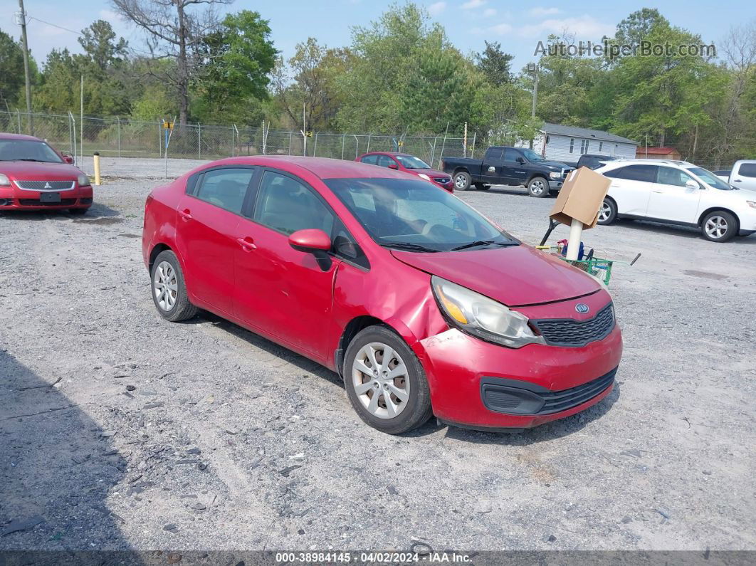 2013 Kia Rio Lx Red vin: KNADM4A34D6125072