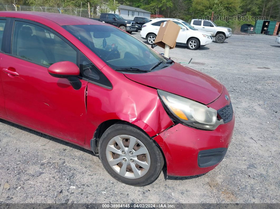 2013 Kia Rio Lx Red vin: KNADM4A34D6125072