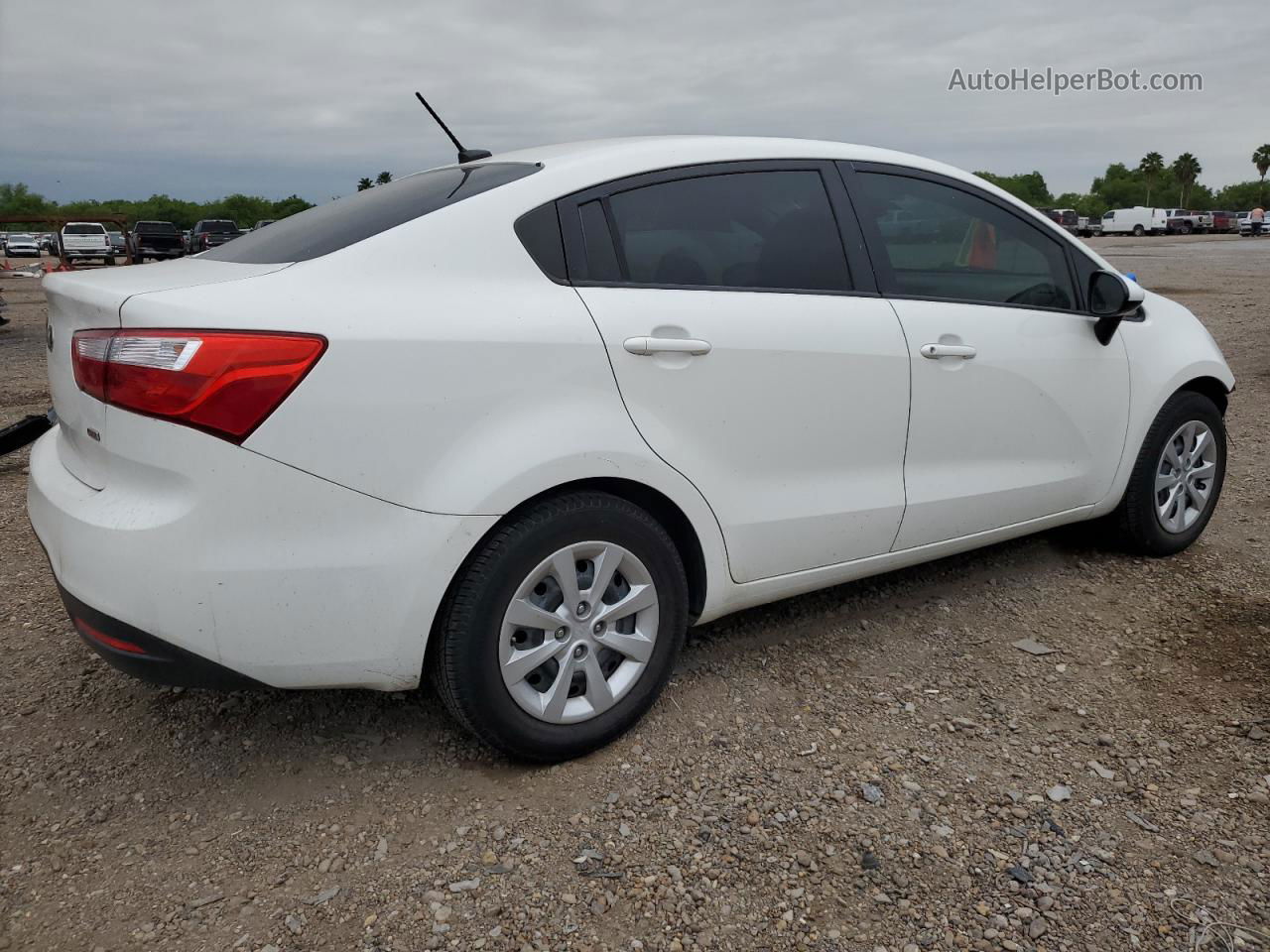 2013 Kia Rio Lx White vin: KNADM4A34D6131583