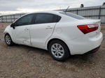 2013 Kia Rio Lx White vin: KNADM4A34D6131583