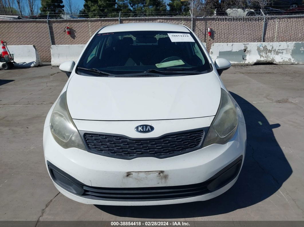 2013 Kia Rio Lx White vin: KNADM4A34D6155429