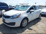 2013 Kia Rio Lx White vin: KNADM4A34D6212275