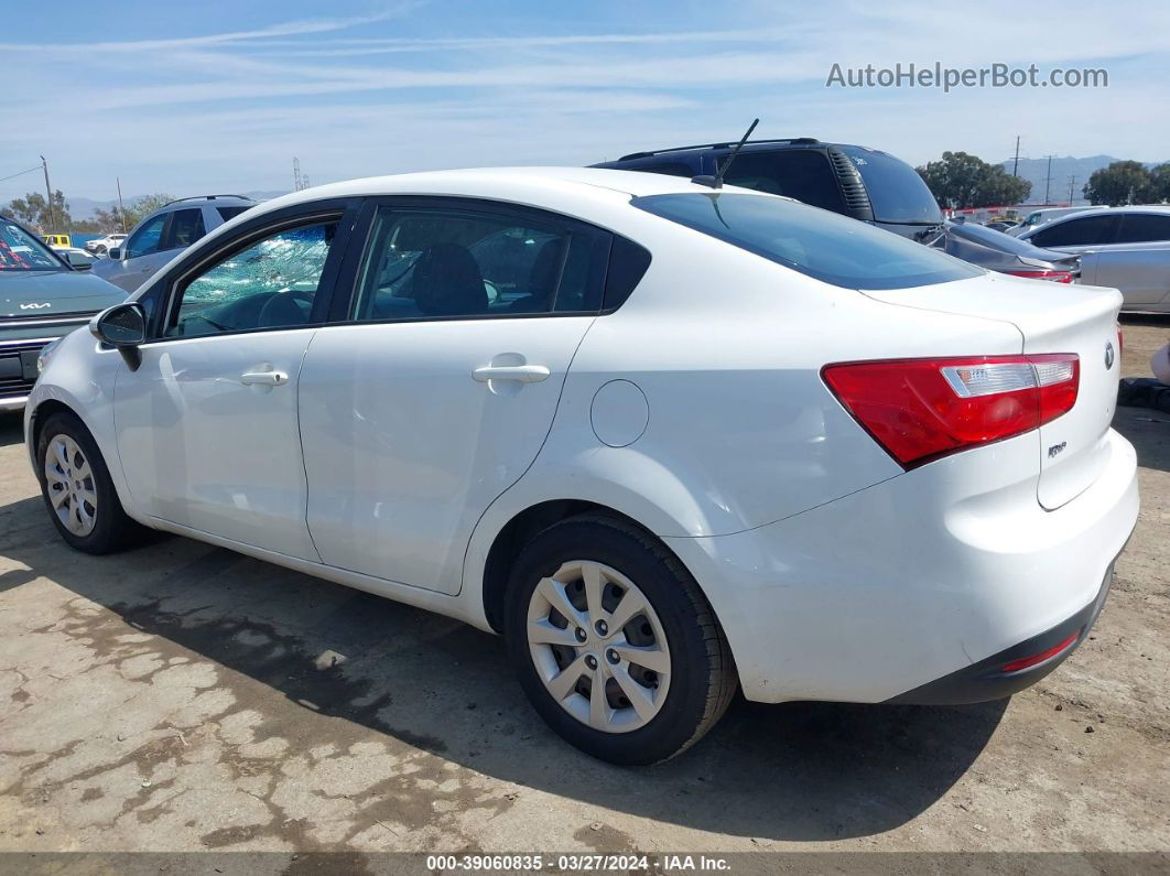 2013 Kia Rio Lx White vin: KNADM4A34D6212275