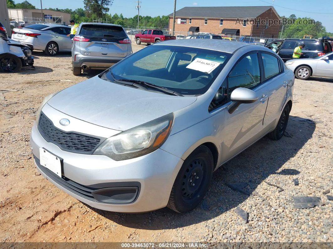 2013 Kia Rio Lx Silver vin: KNADM4A34D6243848