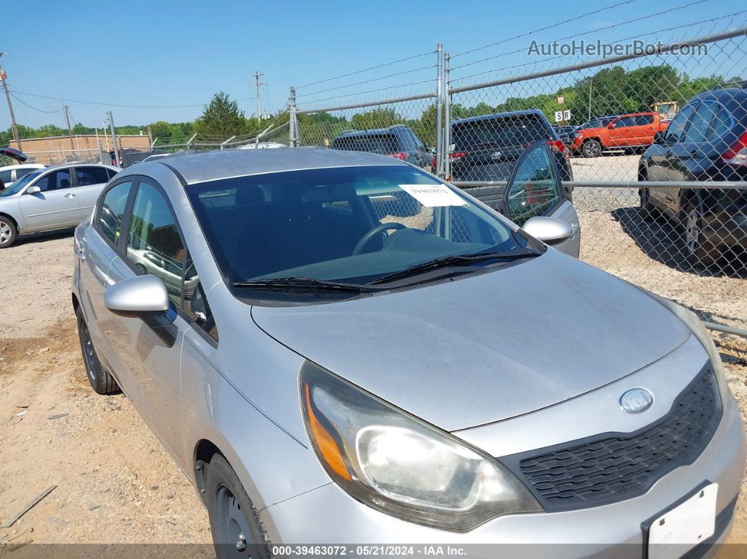 2013 Kia Rio Lx Silver vin: KNADM4A34D6243848