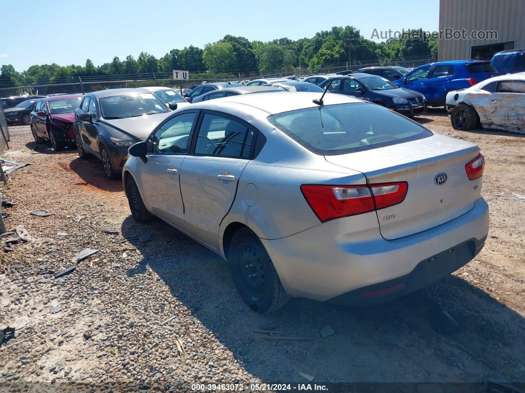 2013 Kia Rio Lx Silver vin: KNADM4A34D6243848