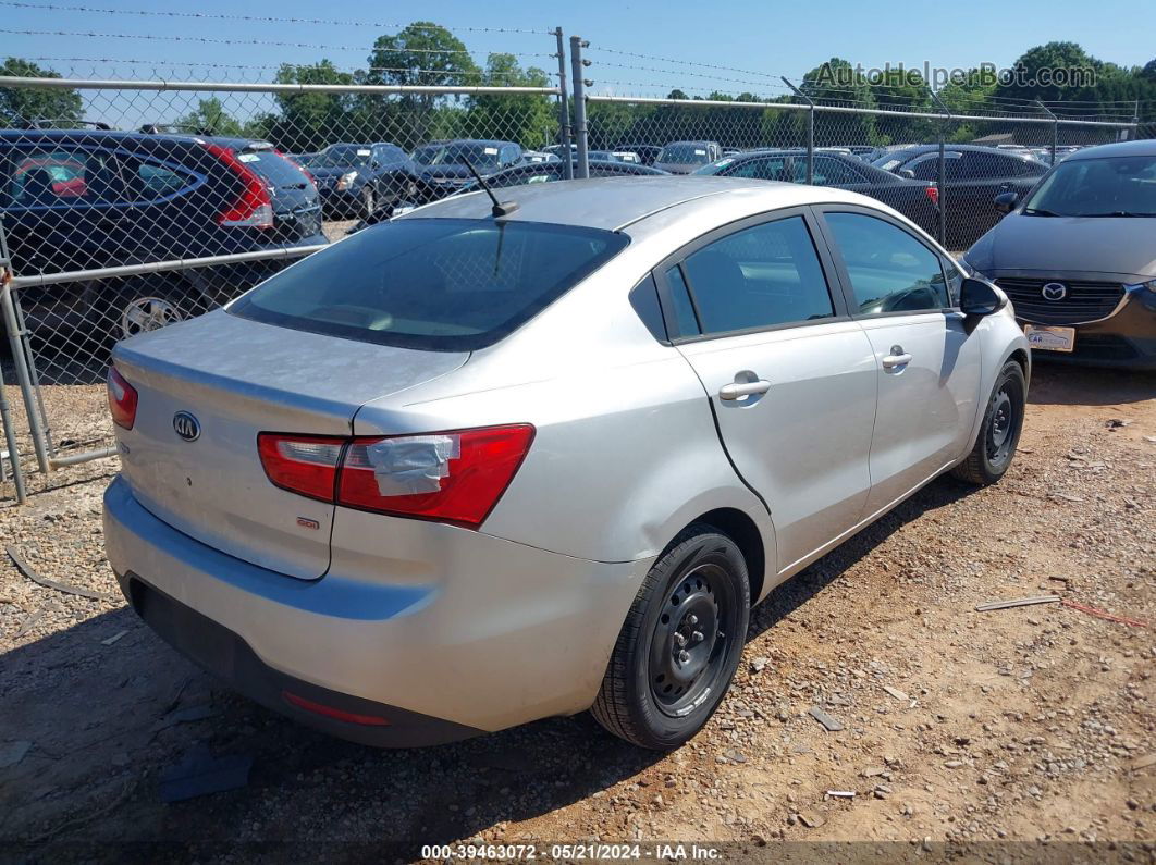 2013 Kia Rio Lx Silver vin: KNADM4A34D6243848