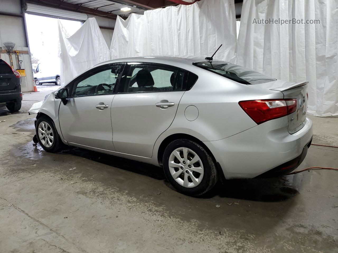 2013 Kia Rio Lx Silver vin: KNADM4A34D6280883