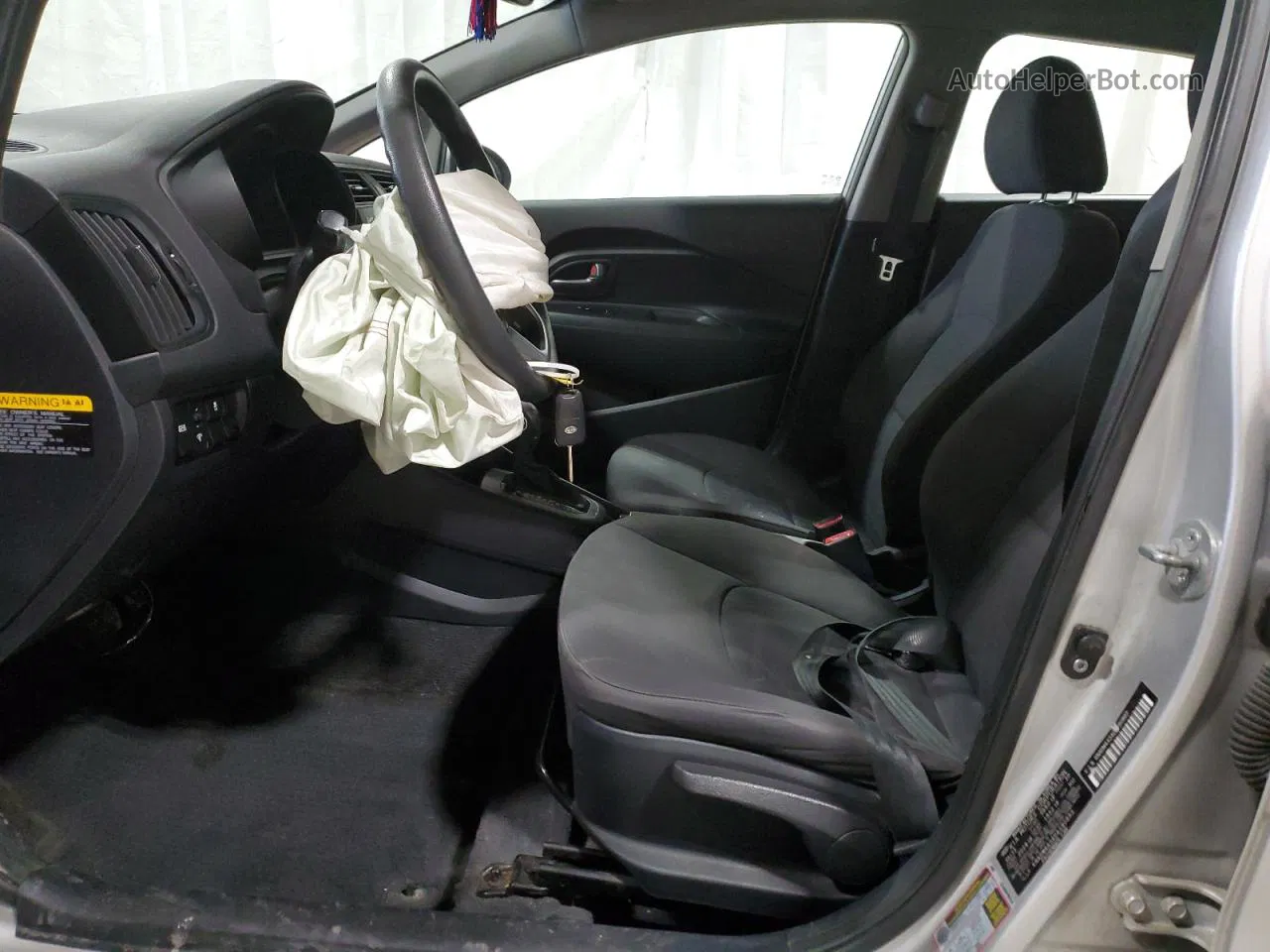 2013 Kia Rio Lx Серебряный vin: KNADM4A34D6280883