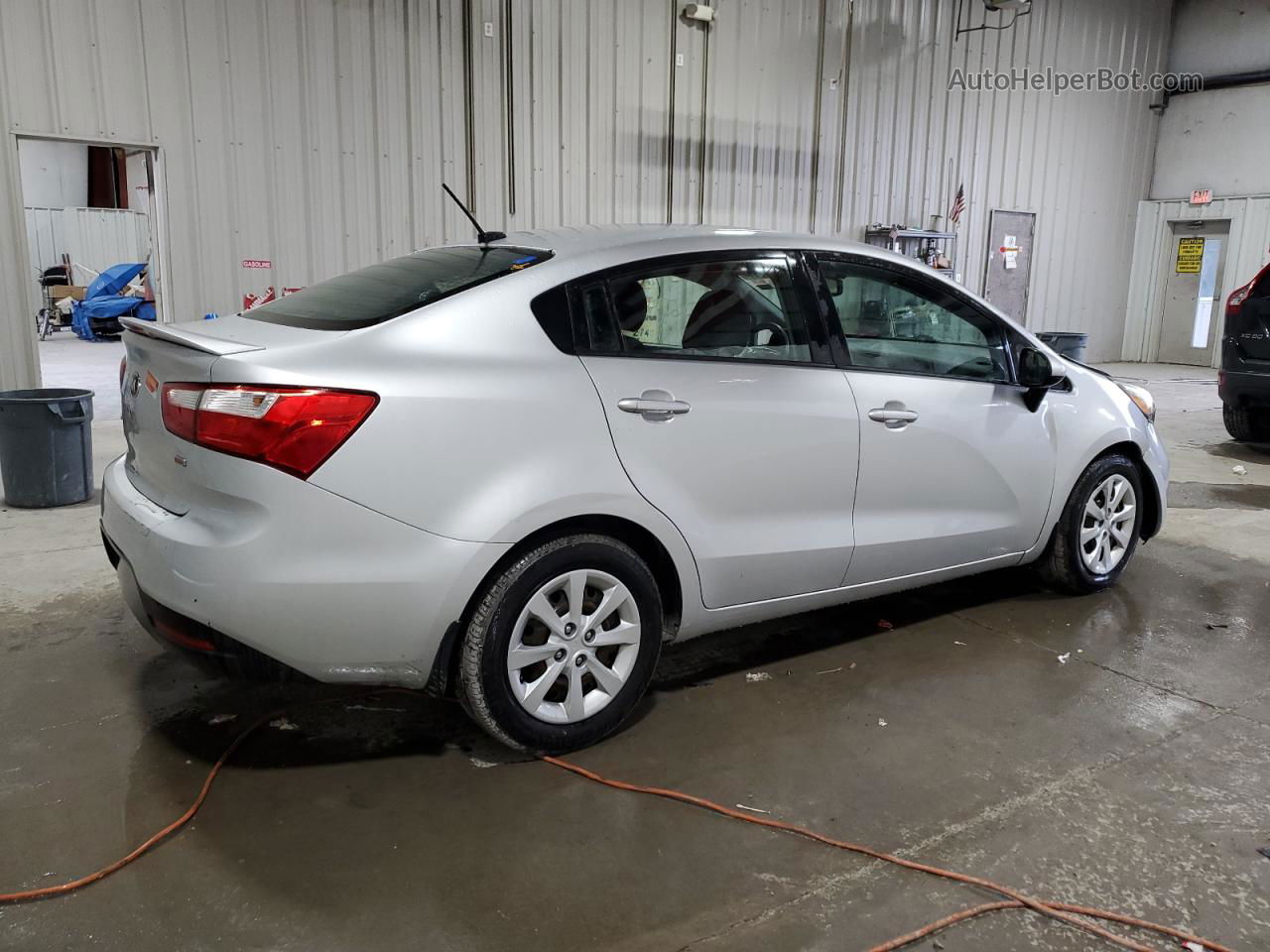 2013 Kia Rio Lx Silver vin: KNADM4A34D6280883