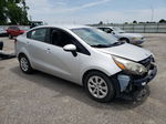 2013 Kia Rio Lx Silver vin: KNADM4A34D6292239