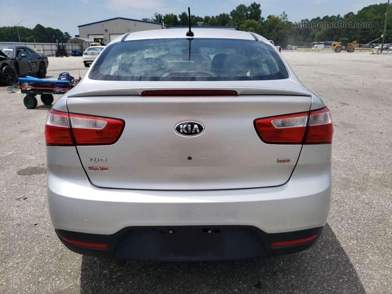 2013 Kia Rio Lx Silver vin: KNADM4A34D6292239