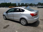 2013 Kia Rio Lx Silver vin: KNADM4A34D6292239