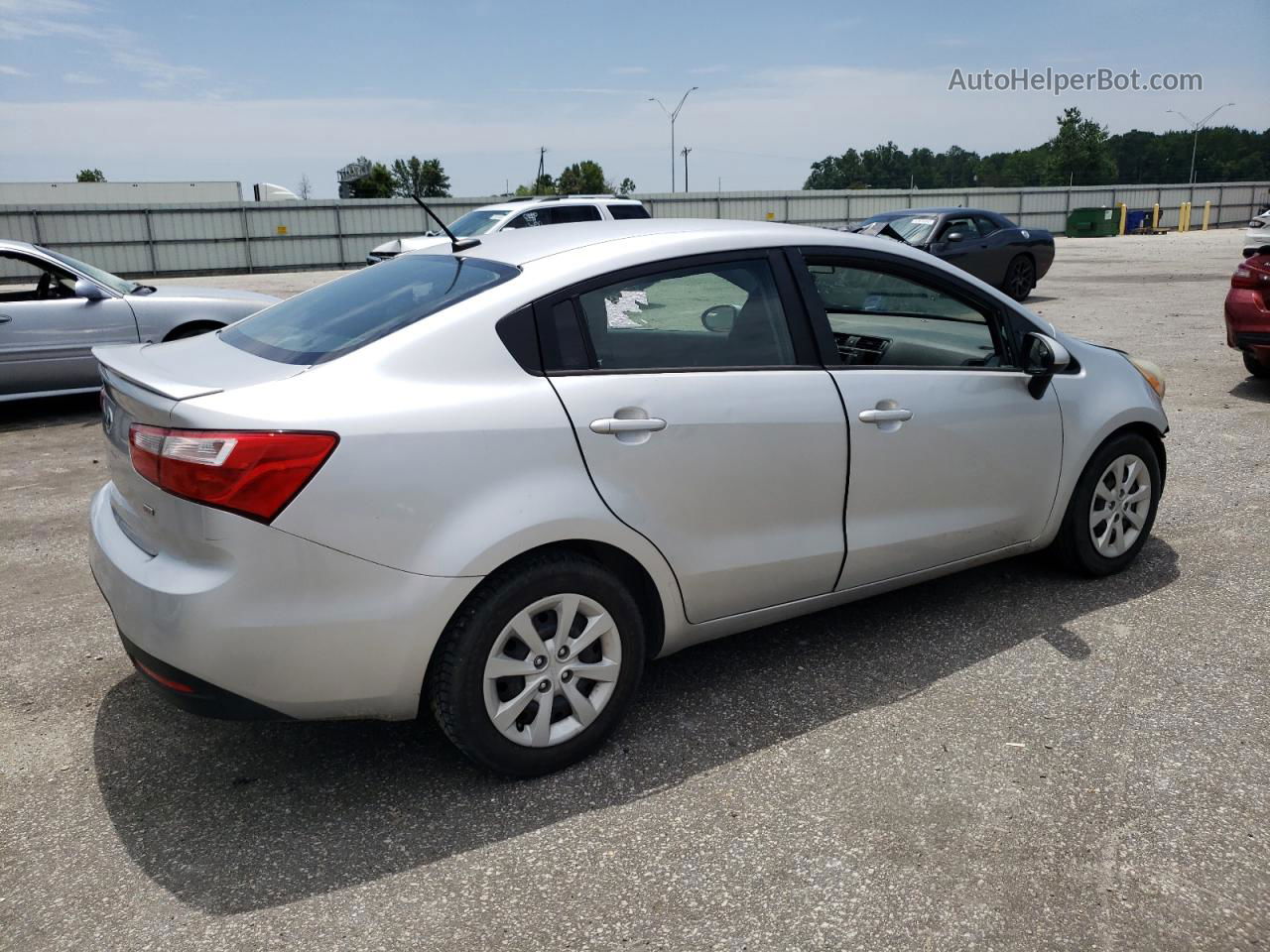 2013 Kia Rio Lx Silver vin: KNADM4A34D6292239