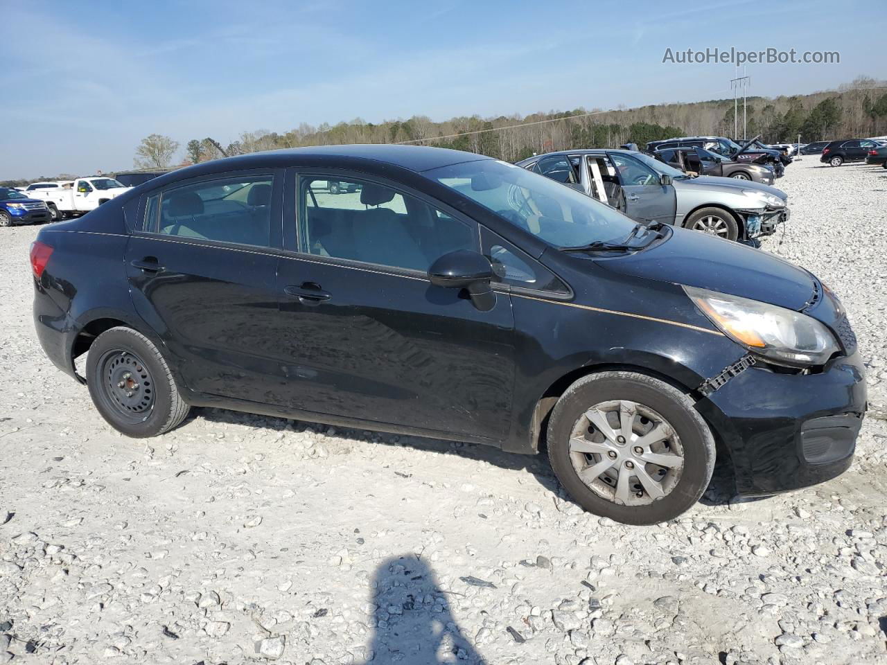 2014 Kia Rio Lx Black vin: KNADM4A34E6325788