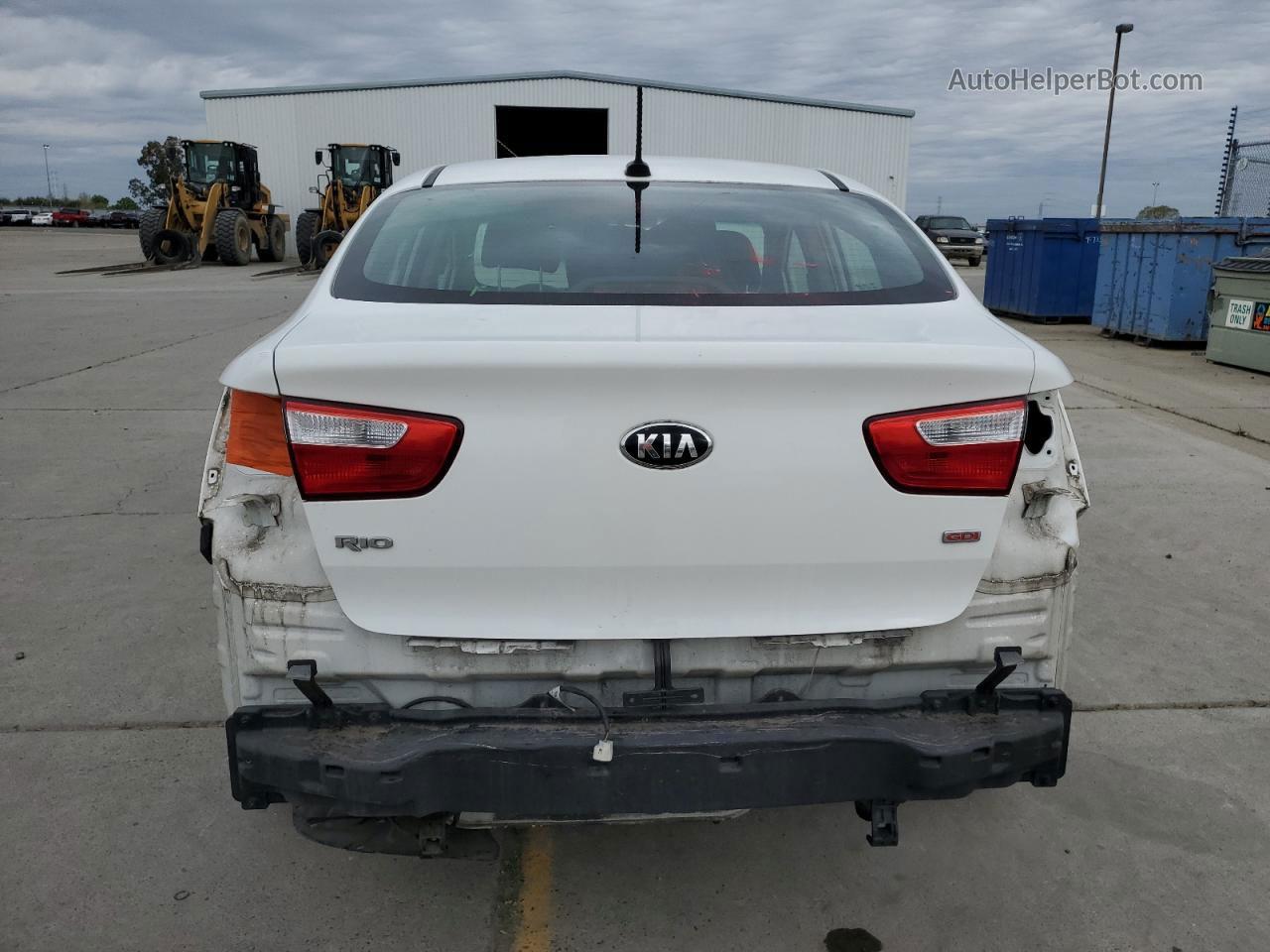 2014 Kia Rio Lx White vin: KNADM4A34E6336001