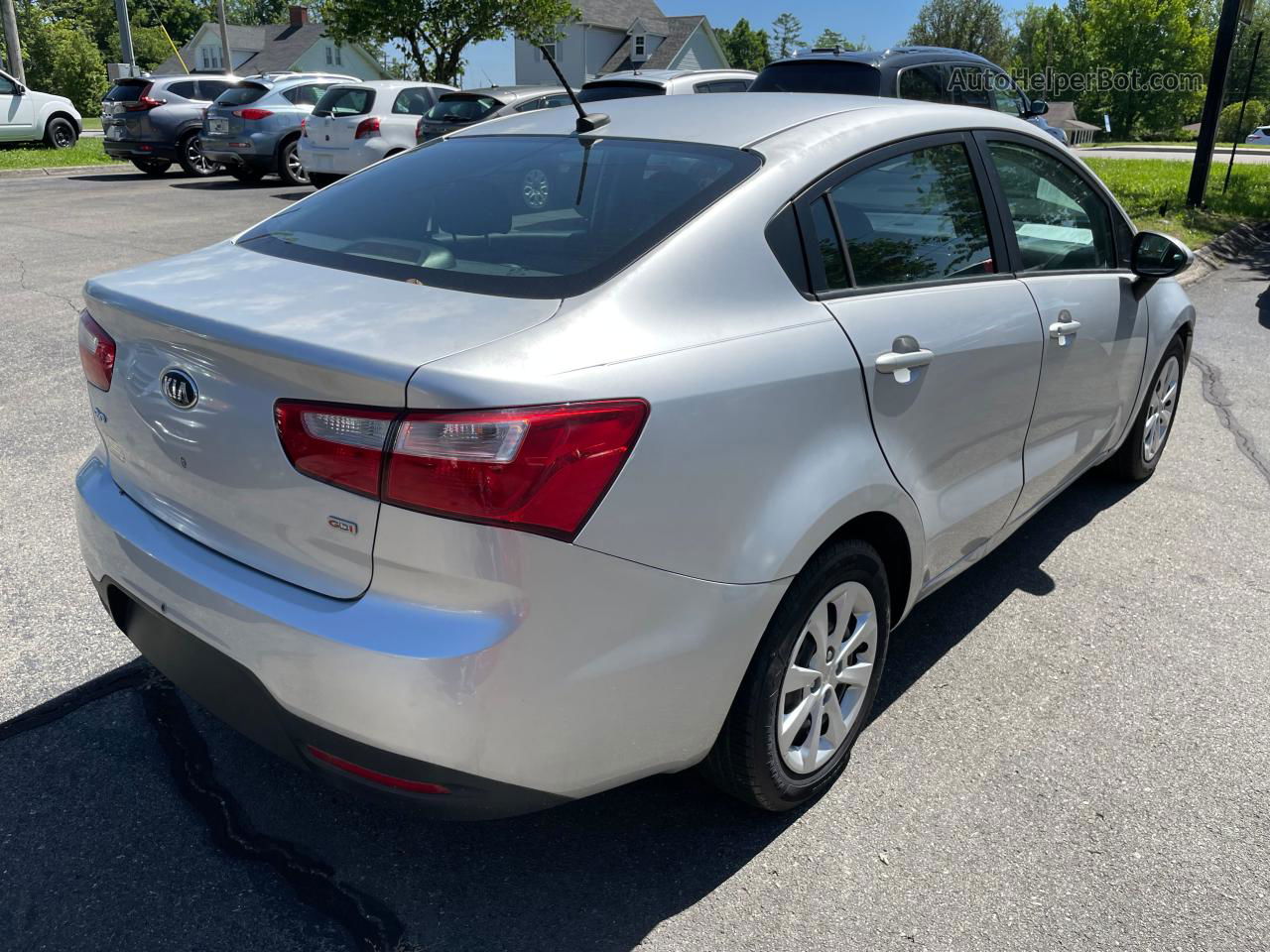 2014 Kia Rio Lx Silver vin: KNADM4A34E6342204