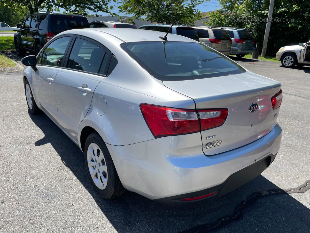 2014 Kia Rio Lx Silver vin: KNADM4A34E6342204