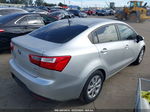 2014 Kia Rio Lx Silver vin: KNADM4A34E6343742