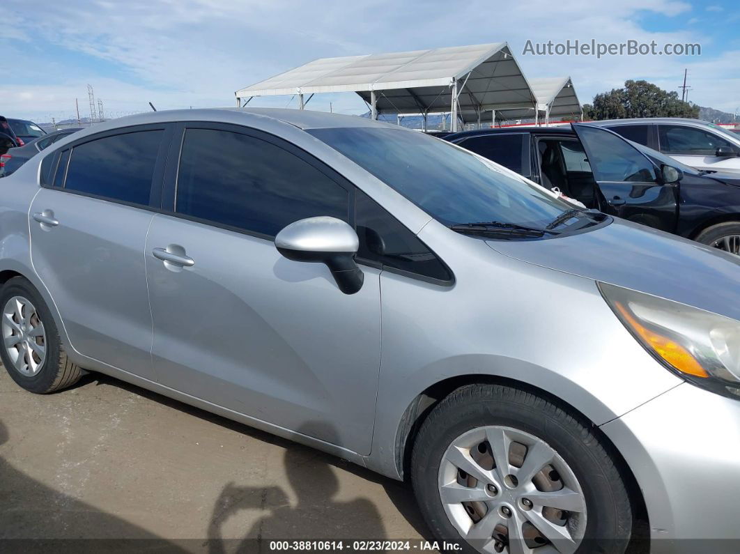 2014 Kia Rio Lx Silver vin: KNADM4A34E6343742