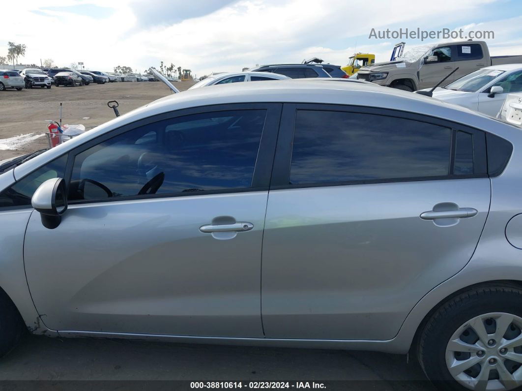 2014 Kia Rio Lx Silver vin: KNADM4A34E6343742