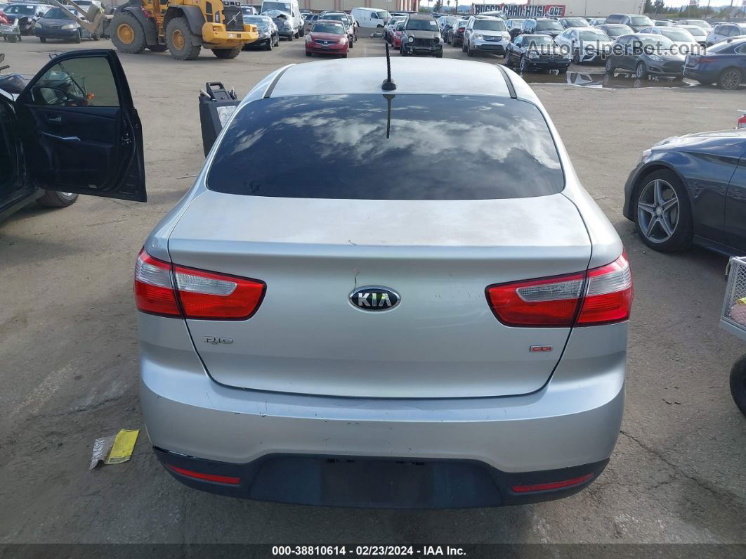 2014 Kia Rio Lx Silver vin: KNADM4A34E6343742