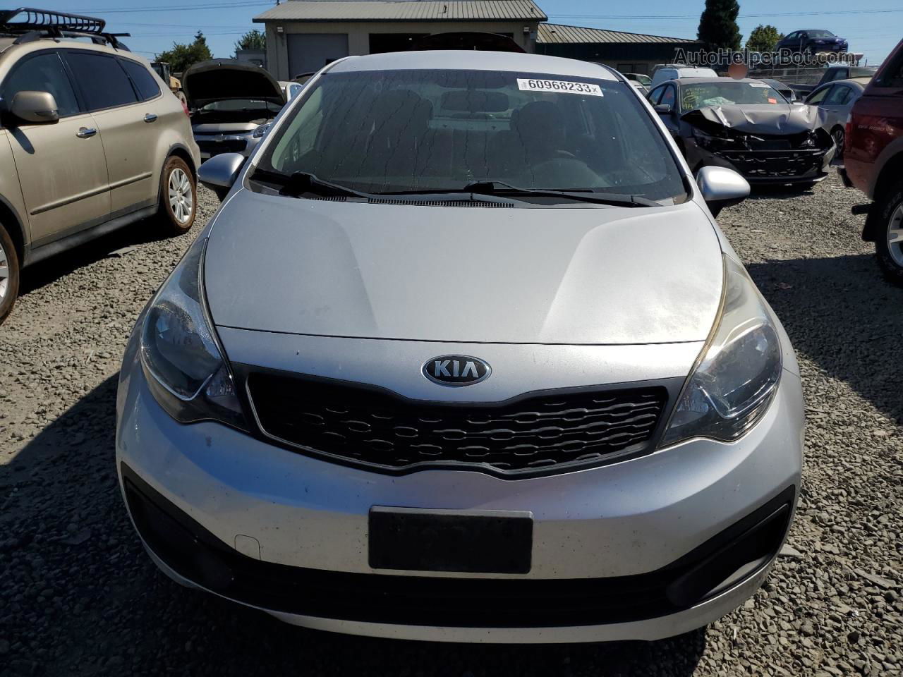 2014 Kia Rio Lx Серебряный vin: KNADM4A34E6353803