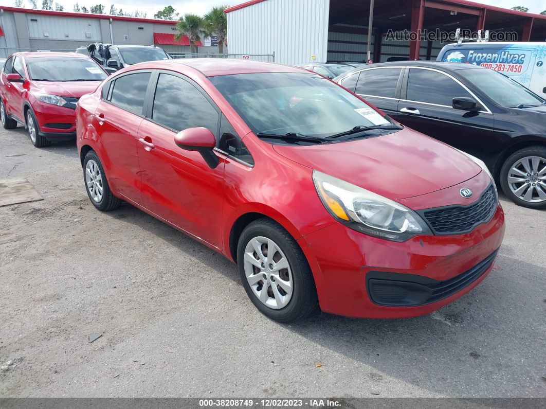 2014 Kia Rio Lx Red vin: KNADM4A34E6356863