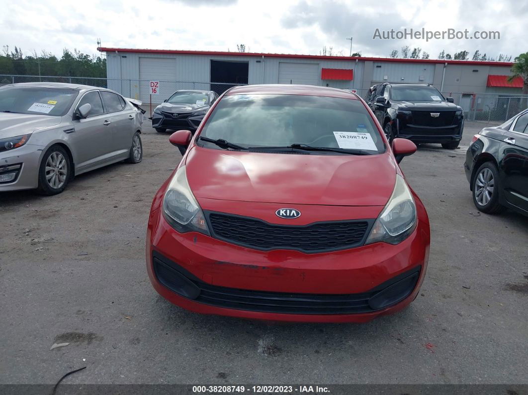 2014 Kia Rio Lx Red vin: KNADM4A34E6356863