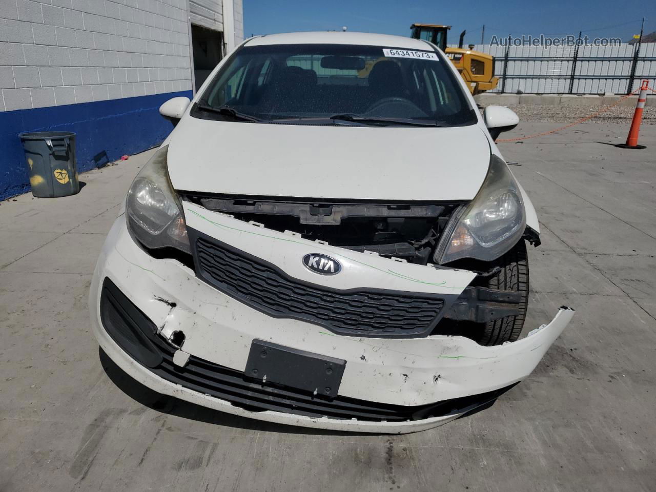 2014 Kia Rio Lx White vin: KNADM4A34E6357348