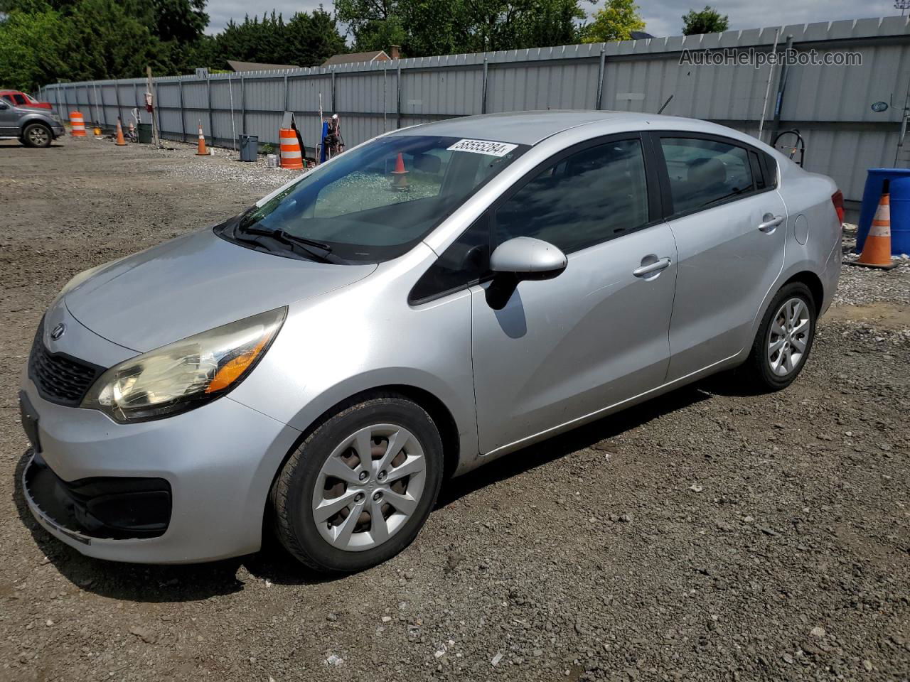 2014 Kia Rio Lx Silver vin: KNADM4A34E6361433