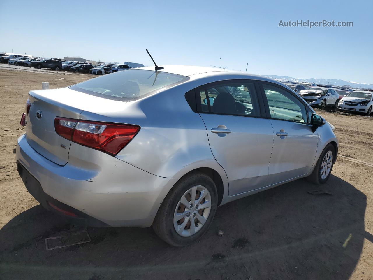 2014 Kia Rio Lx Серебряный vin: KNADM4A34E6363909