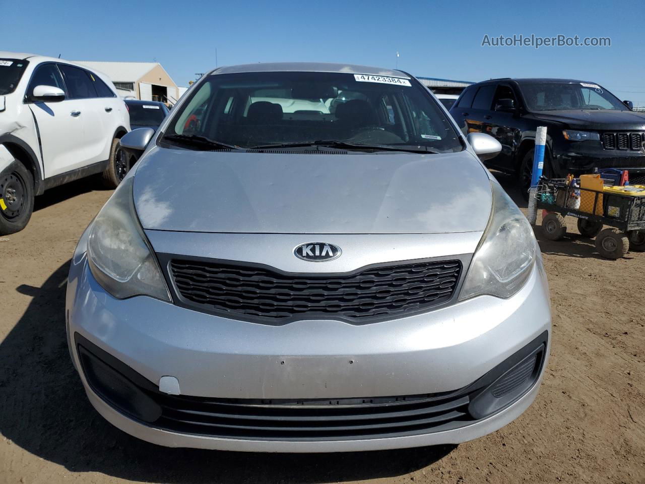 2014 Kia Rio Lx Серебряный vin: KNADM4A34E6363909