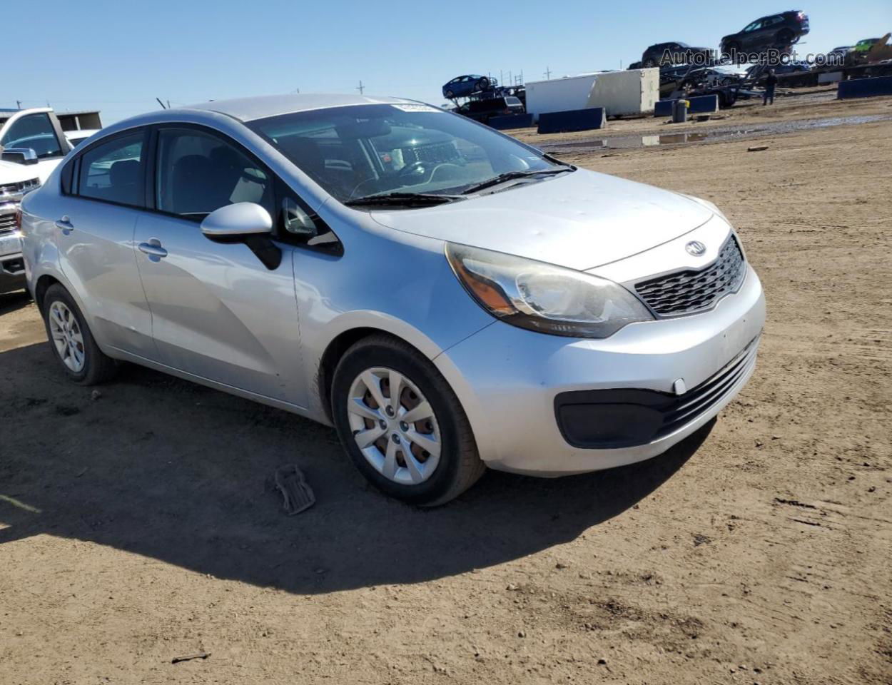 2014 Kia Rio Lx Серебряный vin: KNADM4A34E6363909