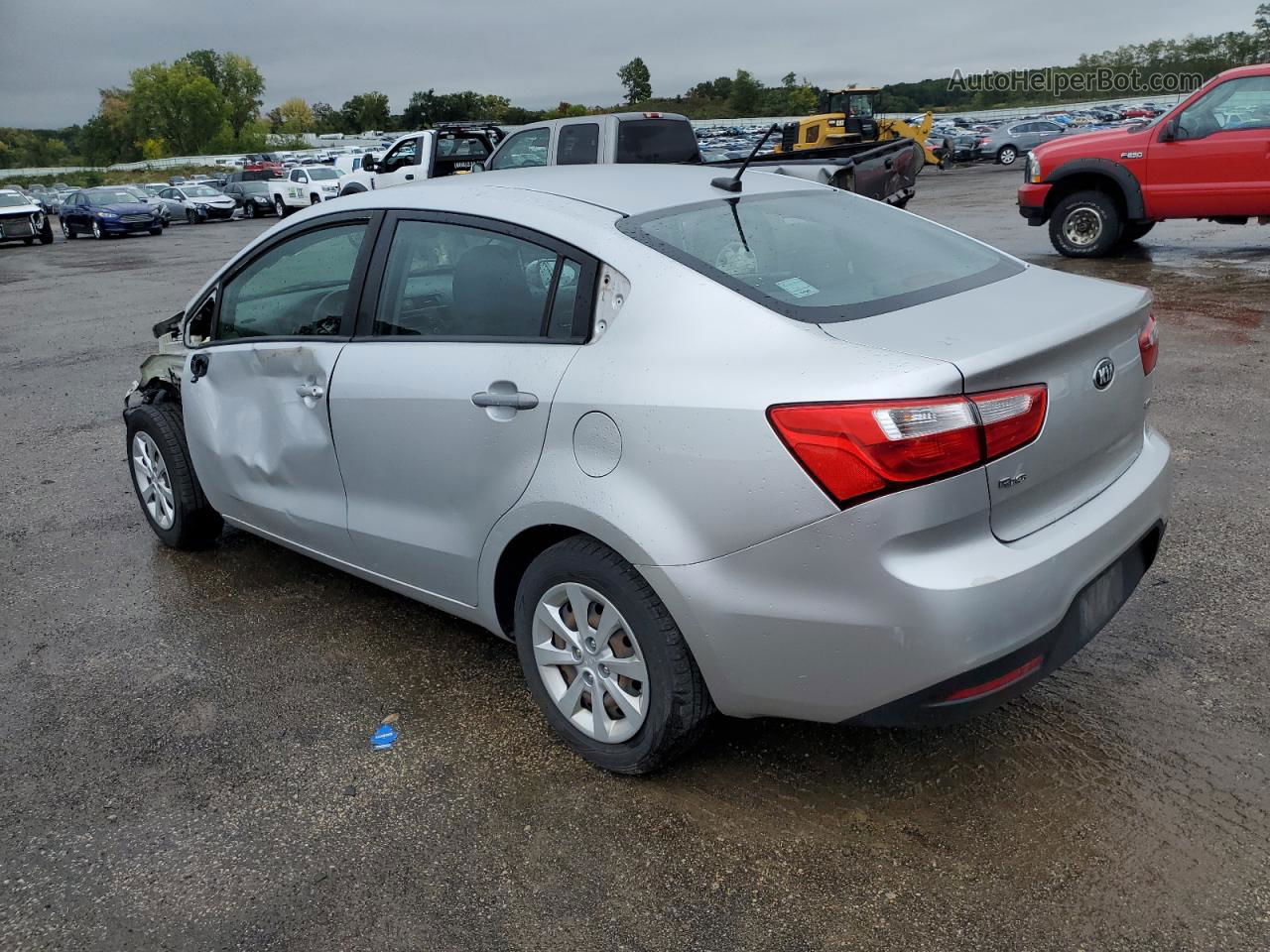 2014 Kia Rio Lx Серебряный vin: KNADM4A34E6372268